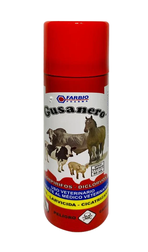 Gusanero spray topico de 60 ml marca farbio fharma