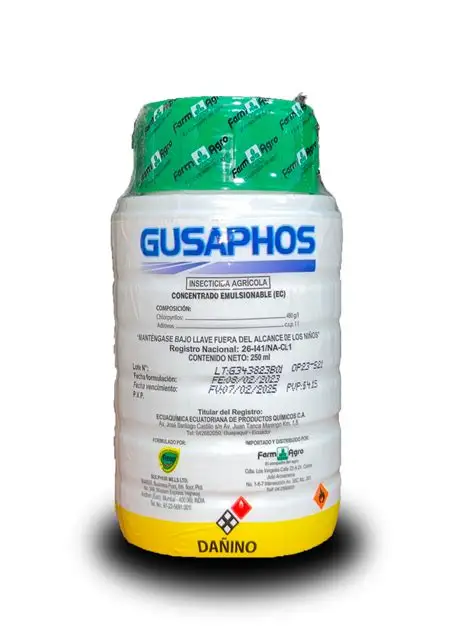 Insecticida agricola gusaphos de 250 ml concenrado emulsionable E.C