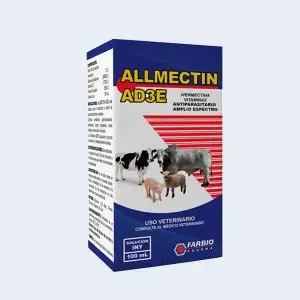 ALLMECTIN  AD3E frasco de 100 ml Antiparacitario interno y externo