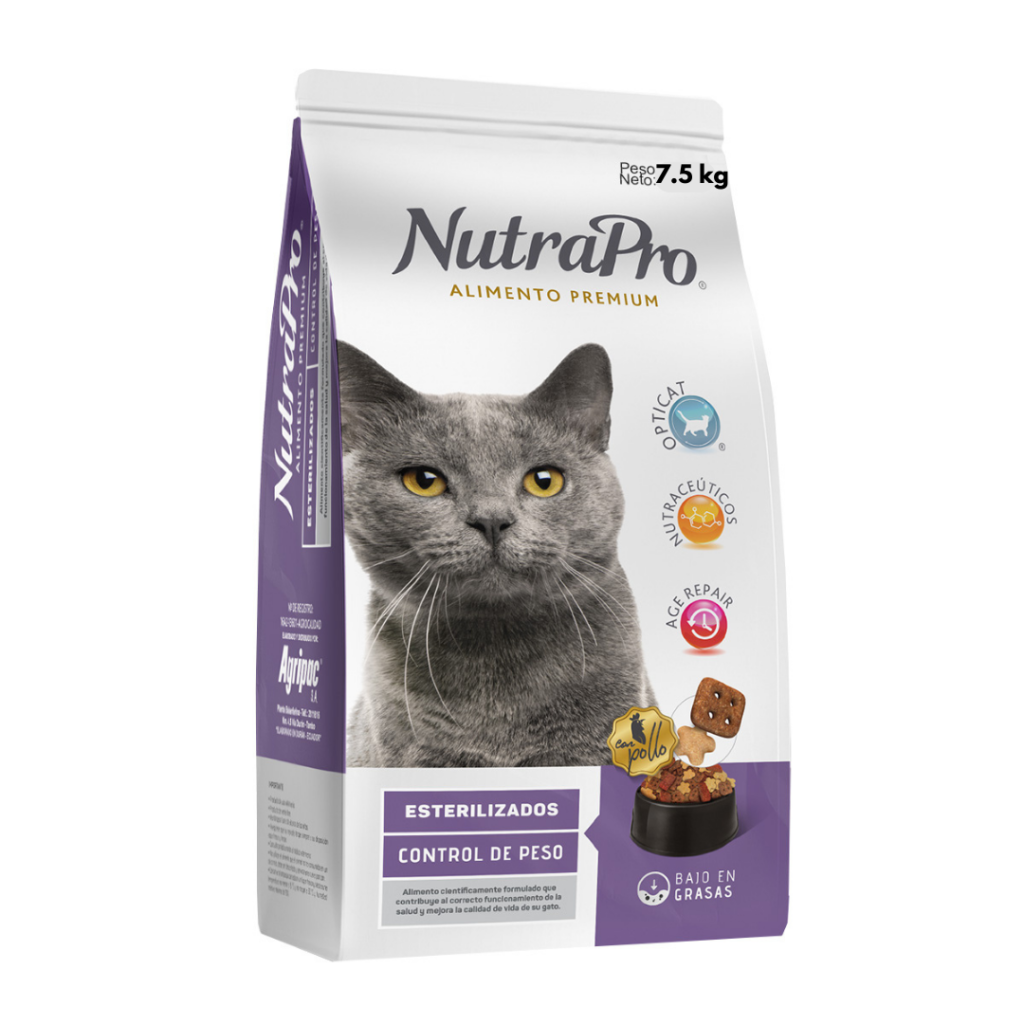 Nutra Pro Gatos Esterilizados y Control de Peso 7.5 kg