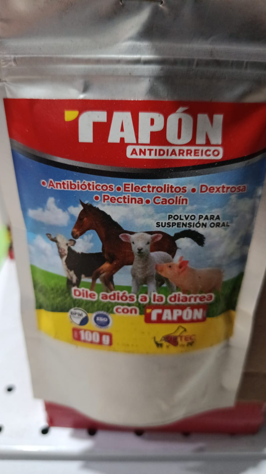 TAPON antidiarreico  funda de 100 gr lavetec