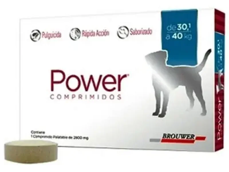 Pulguicida power comprimidos de 30 a 40 kg