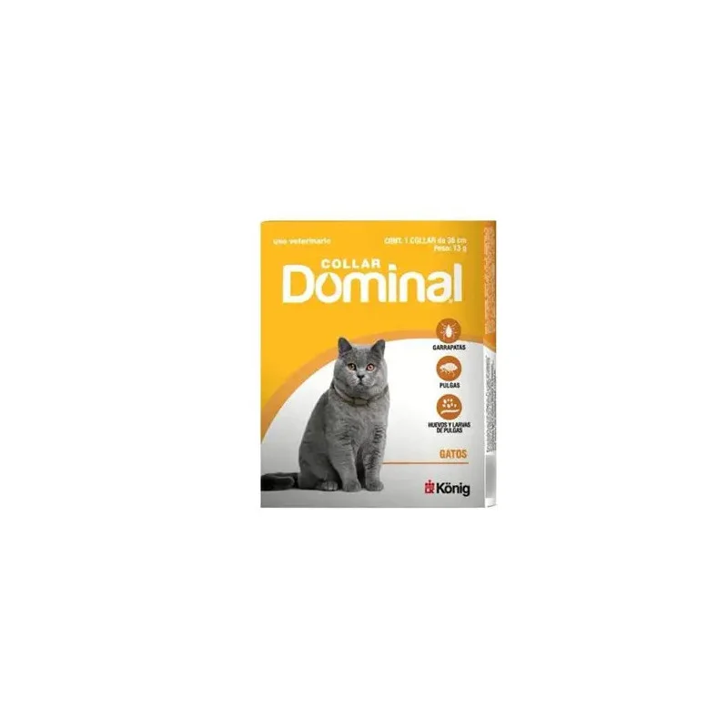 Collar dominal de 36 cm peso 13 g para gatos desde 2 kilos