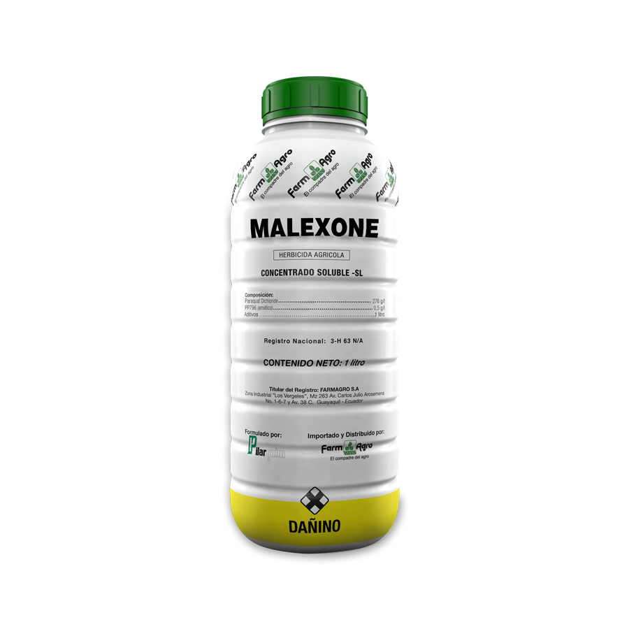 Herbicida agricola malexone   de 3,8 litros  marca farm agro