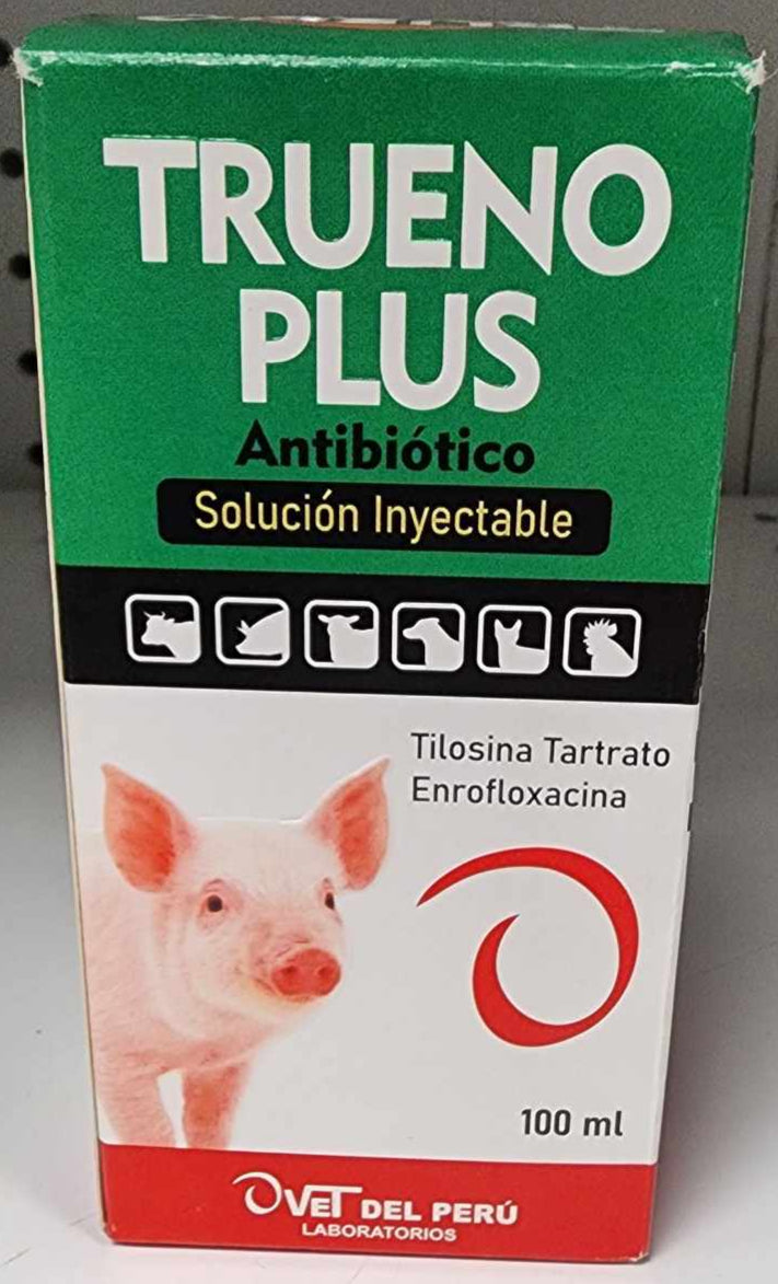Antibiótico solución inyectable trueno plus frasco de 20 ml
