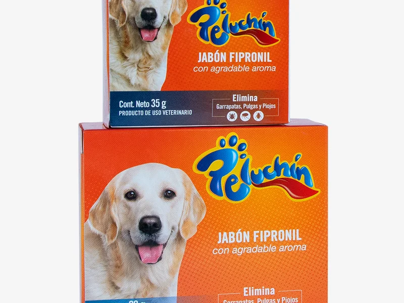 Jabon fipronil  de 35 gr peluchin  Antiparacitario externo para perros