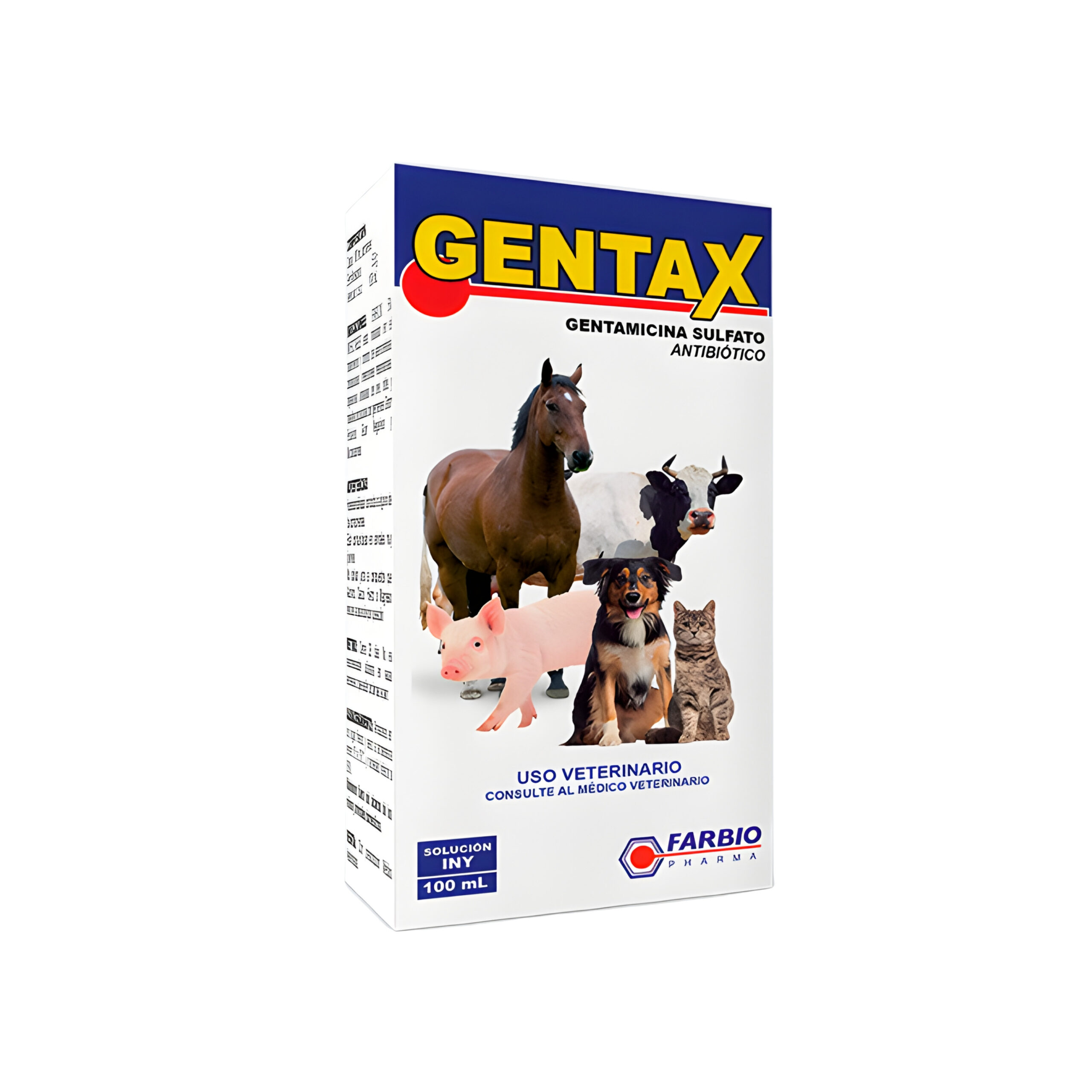 Antibiotico Gentax frasco de solucion inyectable de 100 ml