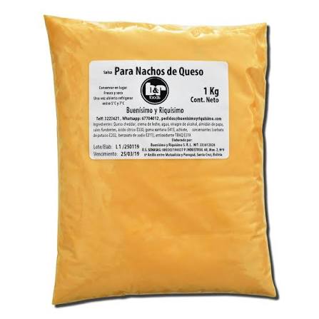 SALSA DE QUESO FUNDA DE 1 KG. IMPOR